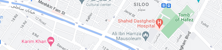 نقشه مرکز آموزشی و درمانی شهید آیت الله دستغیب شیراز